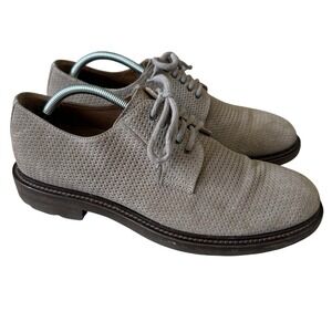 AQUATALIA Shoes Men's Size 11 Made In Italy Suede Brown Tan‎ Lace Up Oxfords
